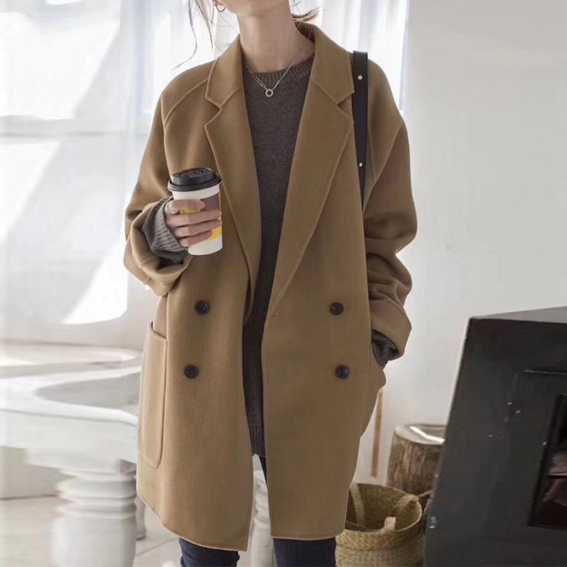 高級な質感 チェスターコート レディース ラシャコート ミドル丈 トレンチコート アウター ラシャ 春秋冬 着痩せ お洒落 上品 トレンド 羽織り 通勤