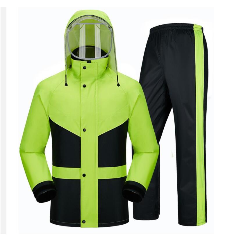 レインコート 合羽　ポンチョ 上下セット 男女兼用　バイク レインポンチョ レインウェア レインスーツ上下組 防水 防寒 防寒着 7,798円