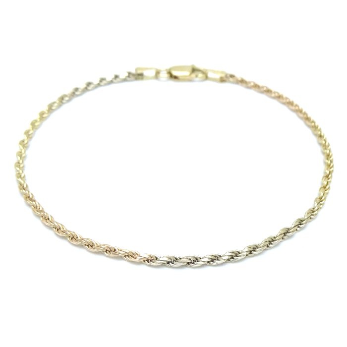 チェーン ブレスレット 17.5cm ゴールドグラデーション K18YG イエローゴールド/292739【中古】