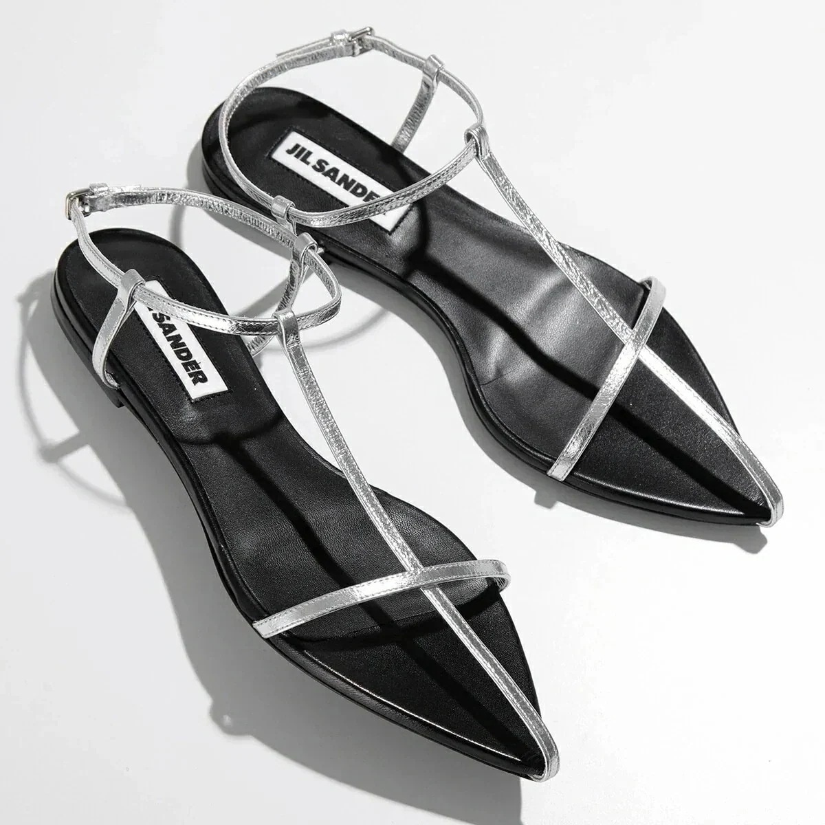 JIL SANDER ジルサンダー フラットサンダル J15WP0081 P5802 レディース ポインテッドトゥ ストラップ ケージサンダル 靴 042/SI