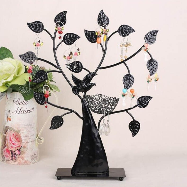 ビッグツリージュエリースタンド（ブラック）樹木 ピアス アクセサリー ディスプレイ 大きい 黒色 ショップ 店舗 飾る 鳥 写真 撮影 インテリア かわいい プレゼント ps151xxxxxxxx