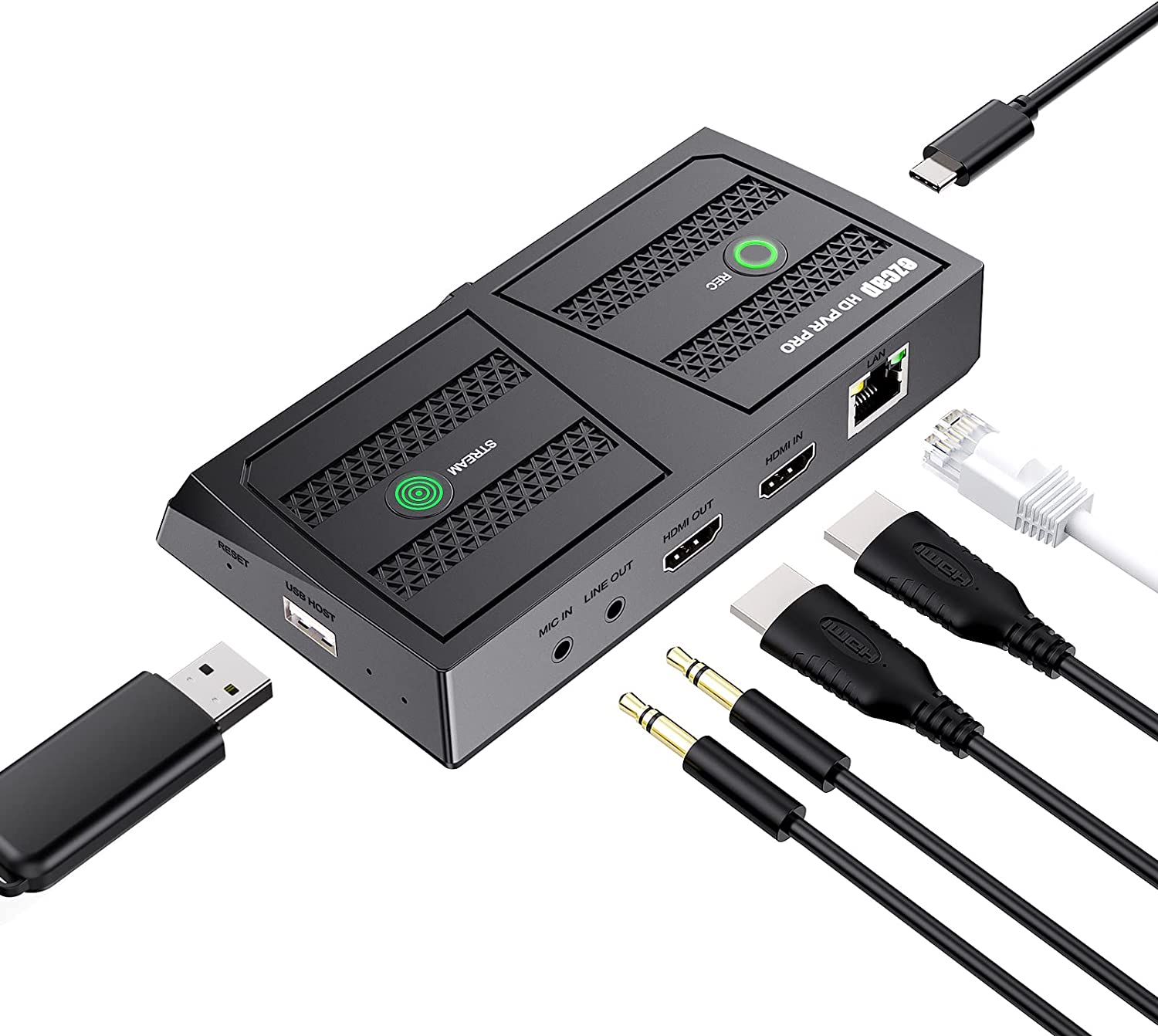 ezcap350スタンドアロンビデオレコーダー ストリーミングもサポート RJ45ポート PCなしでストリーミング PS3 PS4 Switch iPhone iPad等からビデオをキャプチャ