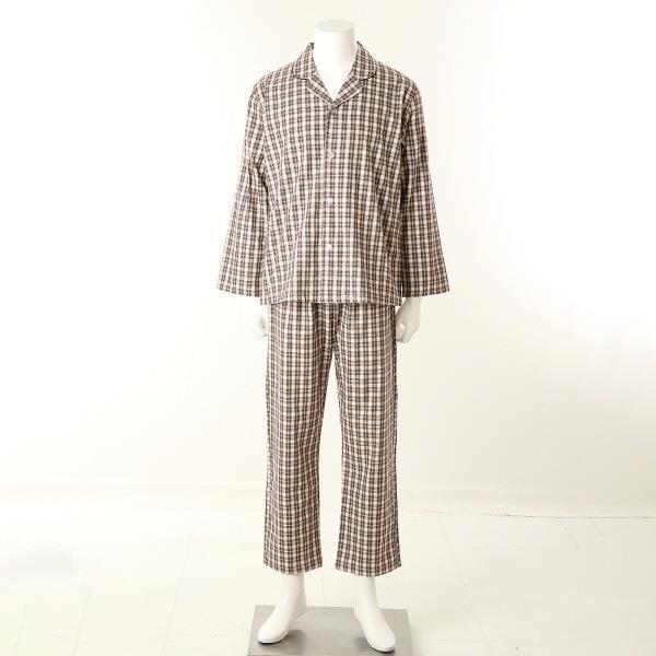 VPA4580M_カラーネックウォームフレッシュ先染めチェック柄メンズパジャマ