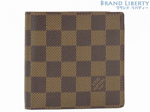 新品同様ルイヴィトンダミエポルトフォイユマルコ二つ折り財布コンパクト財布ダークブラウンN61675