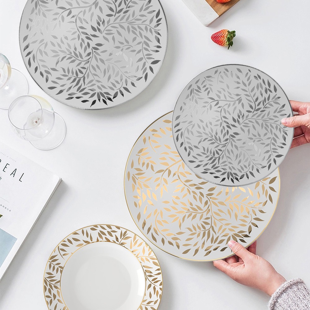 ノルディックスタイルのハイエンド儀式ダイニングトレイセットホテルレストランクラブ家庭用スナックフルーツステーキトレイライスプレート