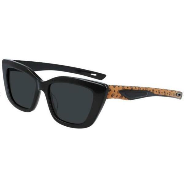 サングラス MCMNEW 704SL 003 Black & Cognac Visetto Sunglasses with Grey Lenses & Case
