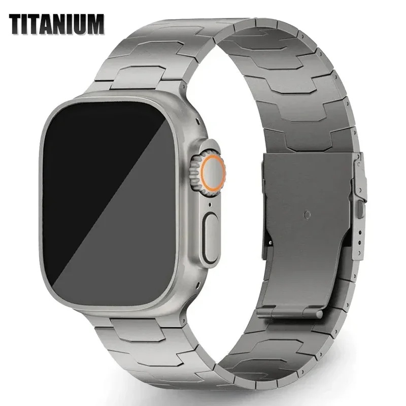 Apple Watch用チタンストラップ,ビジネスリンクブレスレット,超薄型,49mm,iwatch ultra,49シリーズ9,8,7,se,6,4,5,42mm 44mm