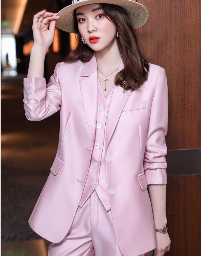 最新の製品 新作 洗える 事務服 レディーススーツ ジャケット+ベスト+パンツ パンツスーツ セットアップ 3点セット ビジネス 春秋冬 入学式 卒業式 結婚式 通勤 40代 ママ カジュアル セレモ