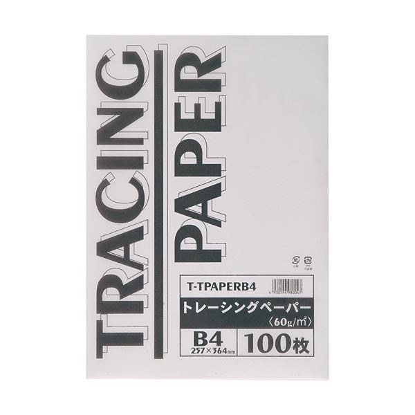 （まとめ） TANOSEE トレーシングペーパー60g B4 1パック（100枚） [x10セット]