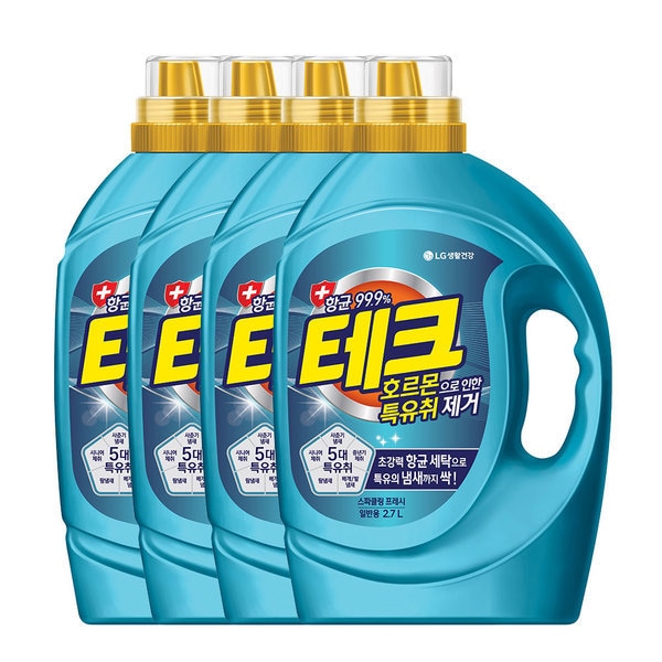 テック特有臭除去液体洗剤一般容器2.7L4個