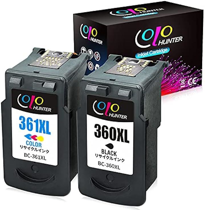 互換品 Canon キャノン用BC-360XL+BC-361XL ブラック+カラー2個セット360 大容量 TS5330 TS5430 (BC-360XLブラック+BC-361XLカ)