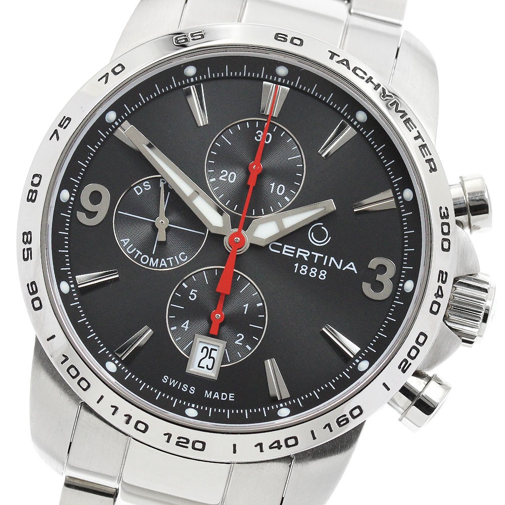 サーチナ CERTINA C001.427.11.057.00 DS PODIUM デイト クロノグラフ 自動巻き メンズ 美品 _935197【中古】