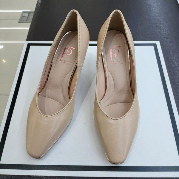 [幸福デパート] 女性 足が楽な甲がスリムに見えるVライン7センチパンプス 羊革靴OPFEFHP585