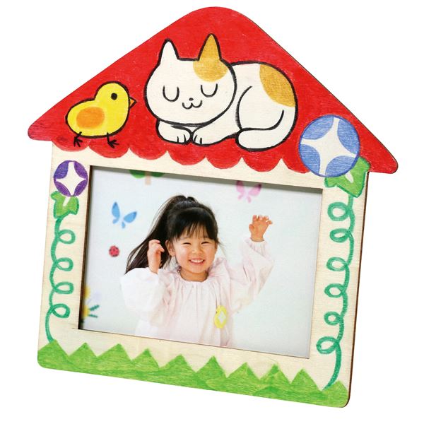 （まとめ）木製おえかきフォトフレーム[x20セット]