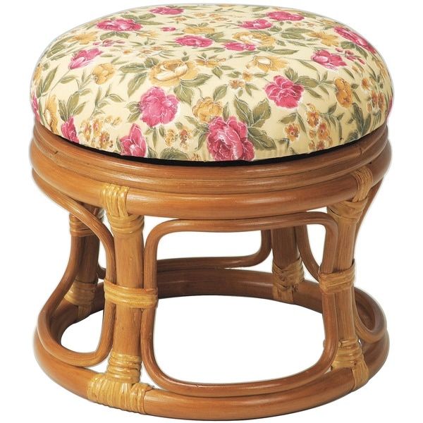 スツール 椅子 籐製 天然籐 ラタン 回転式 ロースツール 6,129円