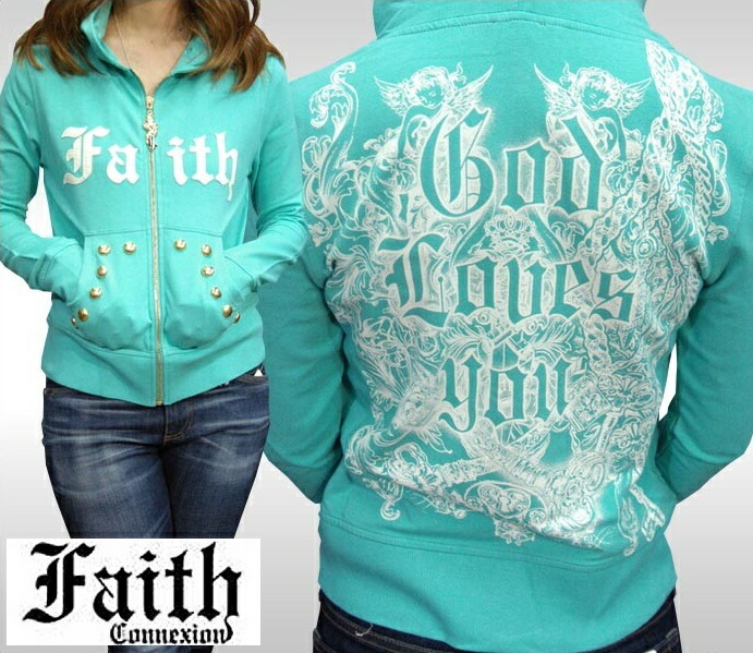 セール フェイスコネクション レディース パーカー ターコイズ スタッズ フーディー Faith Connexion プレミアム ブランド インポート ハリウッド 海外セレブ パリスヒルトン 着用 27,900円