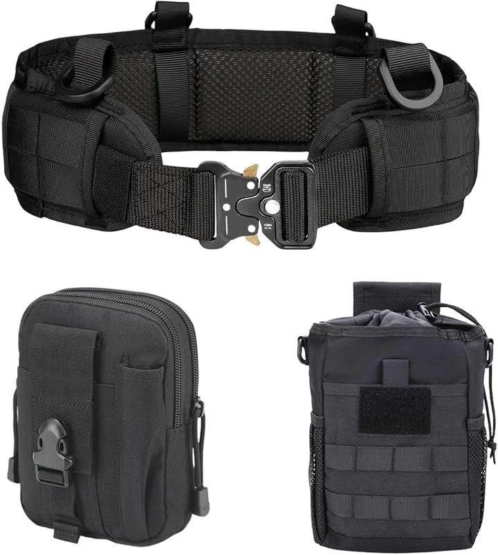 サバゲー 装備 セット ベルト ホルスター ハンドガン ファーストライン タクティカル マガジン ダンプ ポーチ 自衛隊 警察 (ブラック)