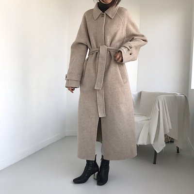 マキシ丈 ロングコート 大人っぽい ウエストリボン マキシ丈 ロングコート 大人っぽい ウエストリボン