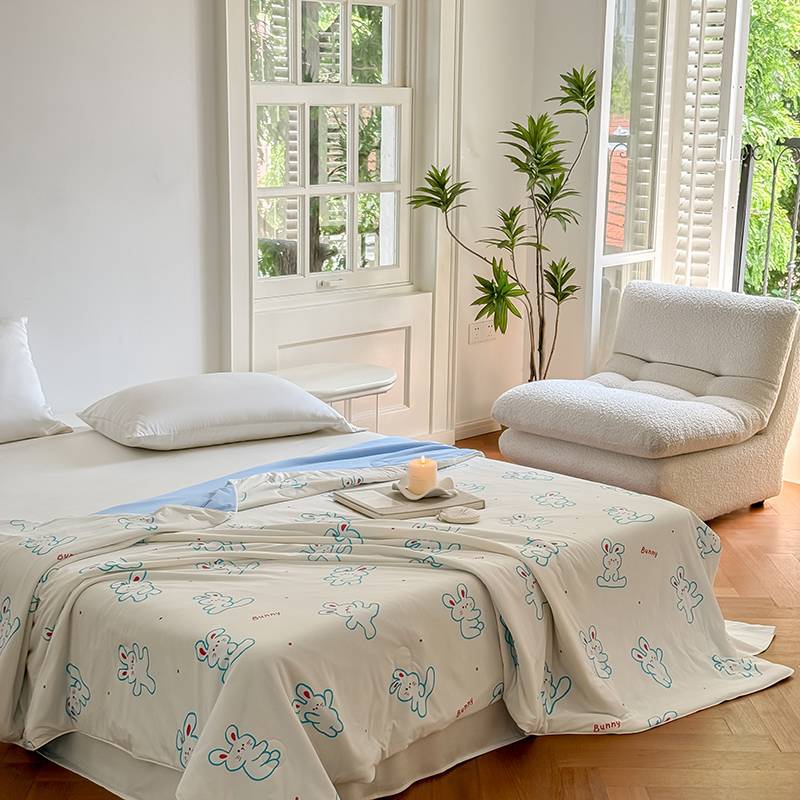 2025新型錦アンモニア涼感プリント夏布団3