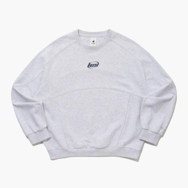 長袖Tシャツ NQJ QP423FFSO1-WMG フットボールユニリベットマンツーマン / WHITE MELANGE