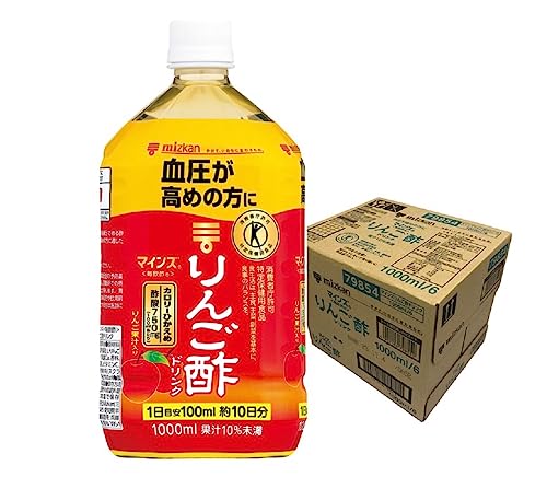 ミツカン マインズ (毎飲酢) りんご酢ドリンク 1000ml×6本 [トクホ] 飲むお酢