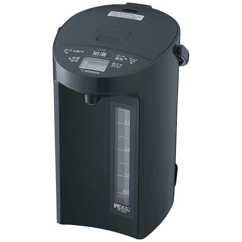 象印マホービン　ZOJIRUSHI　電気ポット マイコン沸とう VE電気まほうびん 優湯生 4.0L ソフトブラック　CV-GD40-BM