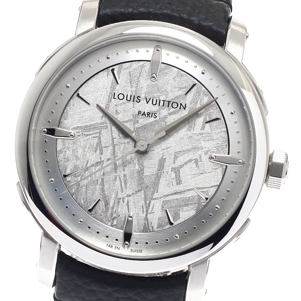 ルイ・ヴィトン LOUIS VUITTON W3PT1 エスカル オートマティック プラチナ メテオライト PT950 自動巻き メンズ 良品 箱・保証書付_954205【中古】