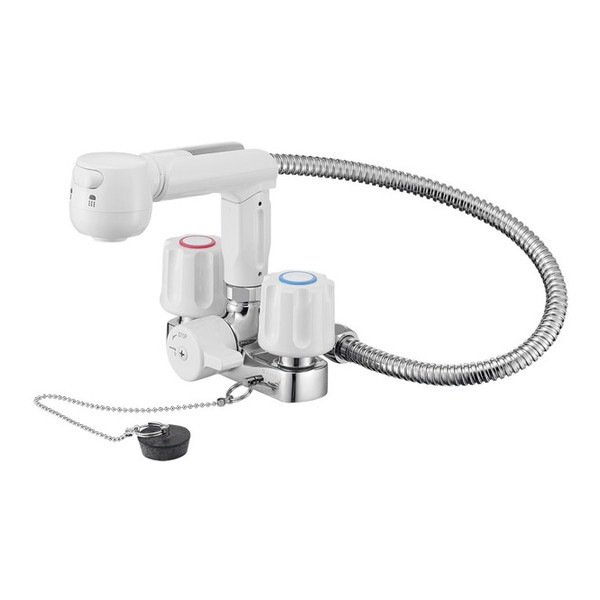 SANEI K3104VR-W 洗面用ツーバルブスプレー混合栓 (洗髪用/一般地用)