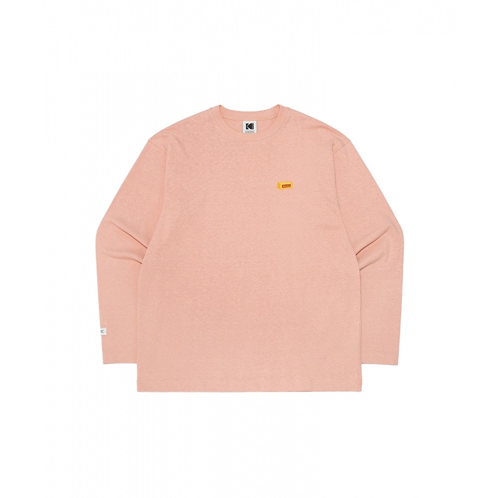 コダックエッセンシャルシグネチャーロゴロングスリーブ T シャツピンク