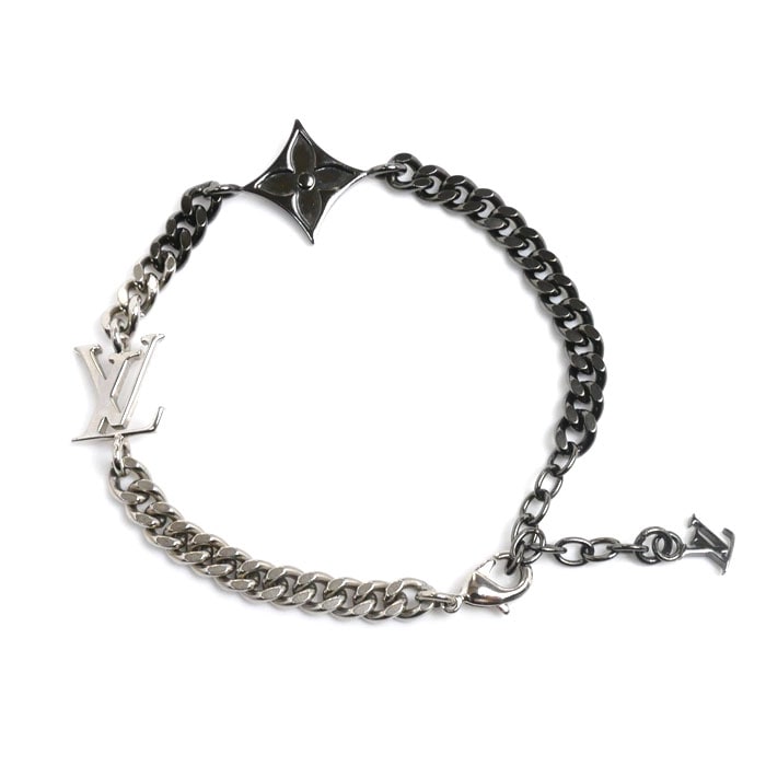 LOUIS VUITTON ルイヴィトン ブレスレットLV インスティンクト ブレスレット M00508 RM1252 17-20cm メンズ 中古