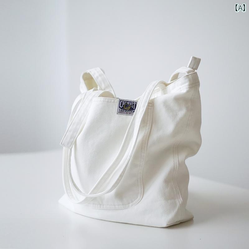 レディース　バッグ　カジュアル CATWEST レトロ ホワイト メッセンジャーバッグ レディース デニムバッグ ワンショルダー カジュアル