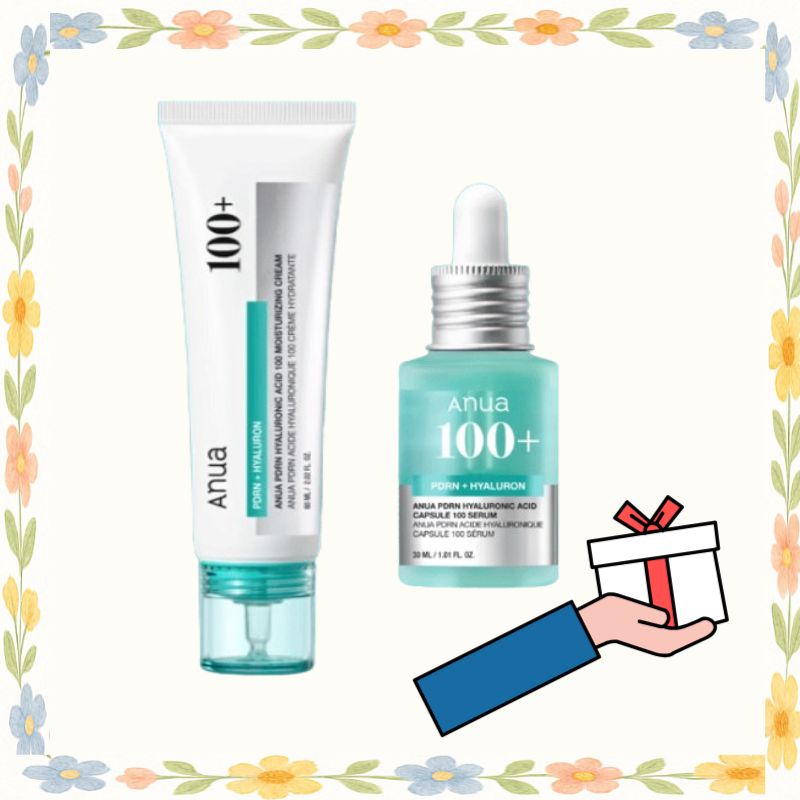 [NEW][PDRN シワケア セット] ヒアルロン酸 カプセル 100 セラム30ML+モイスチャライジングクリーム, 60ml/ 韓国コスメ スキンケア化粧品 美容液 高保湿 クリームエマルジョン