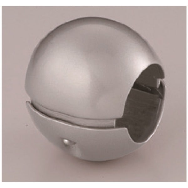 5個セット階段手すり滑り止め どこでもグリップボール形 亜鉛合金 直径38mm シルバー シロクマ 日本製