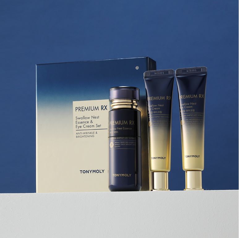 シワとびはくのWケア/プレミアム RX つばめの巣 エッセンスand アイクリーム2本セット