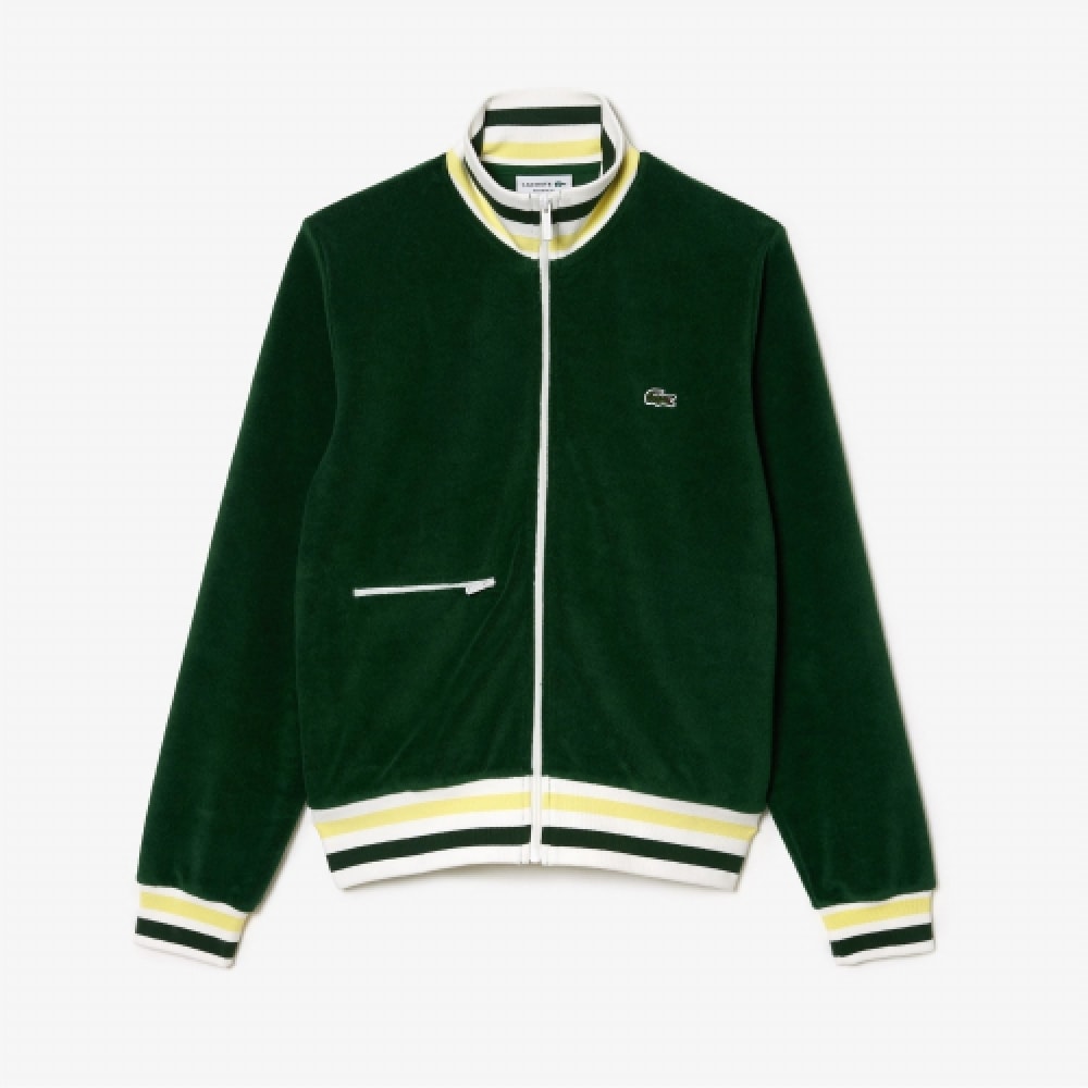 LACOSTE メンズテリータオリングトラックジャケット [グリーン]