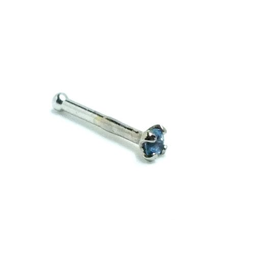 アクアマリン（1.5mm）プラチナ950 ノーズスタッド 鼻ピアス 20G ボディピアス ノストリル 本物 20ゲージ 男性 女性 プレゼント 宝石 高級 3月の誕生石 p9nst-20-aq15