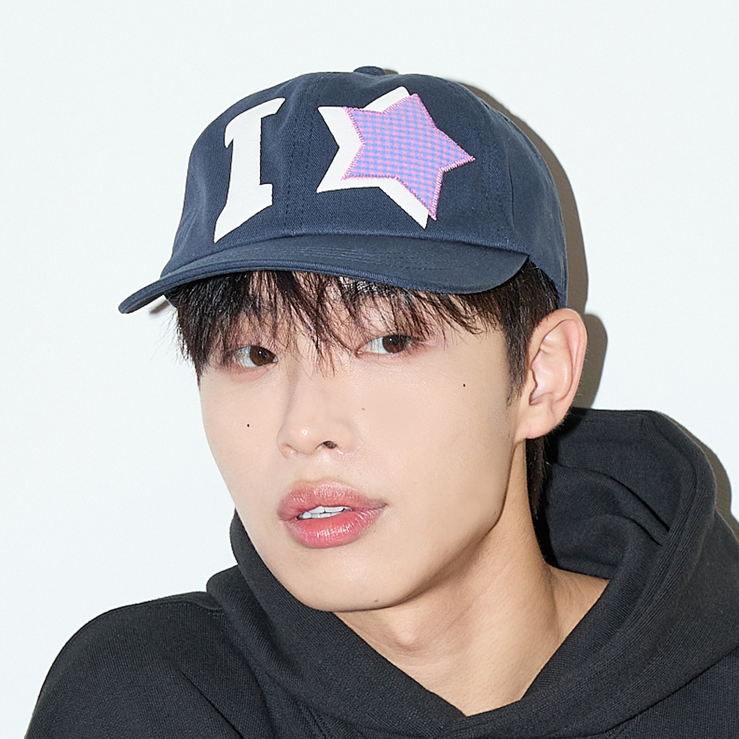 YK Check Applique Ball Cap NAVY