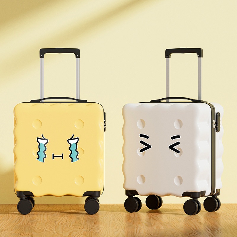 荷物女性用小型ミニスーツケース 18インチ レザースーツケース 旅行ケース かわいい小型軽量トロリーケース Ruilong