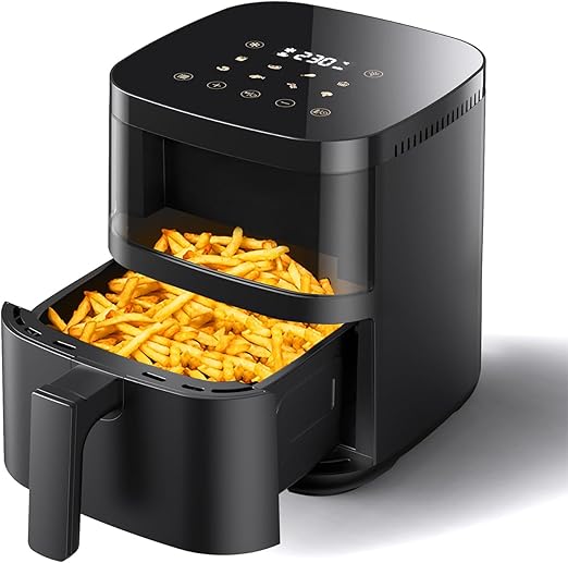 ノンフライヤー 4.5L ノンオイルフライヤー エアフライヤー 1-5人用 可視窓 大容量 家庭用 省エネ 最高温230℃ ノンフライヤー機 LEDディスプレイ 日本語レシピ付き タイマー 自動電源オ 6,582円