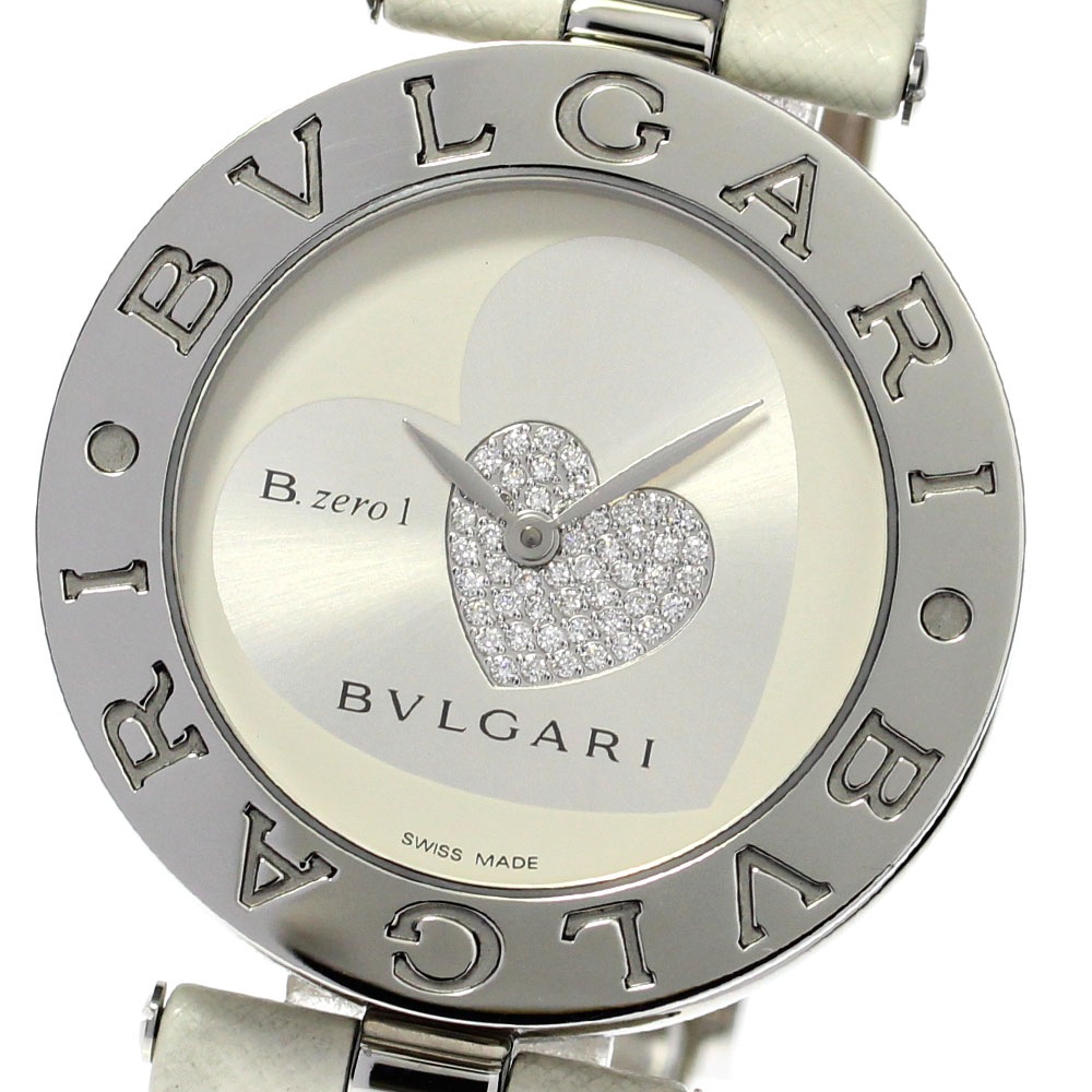 箱保証書付き【BVLGARI】ブルガリ B-zero1 ダブルハート ダイヤ BZ35S クォーツ レディース_696678【中古】