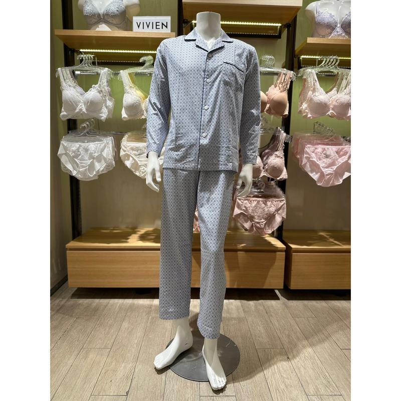 竹先染めチェックメンズパジャマ(MP8888AA)