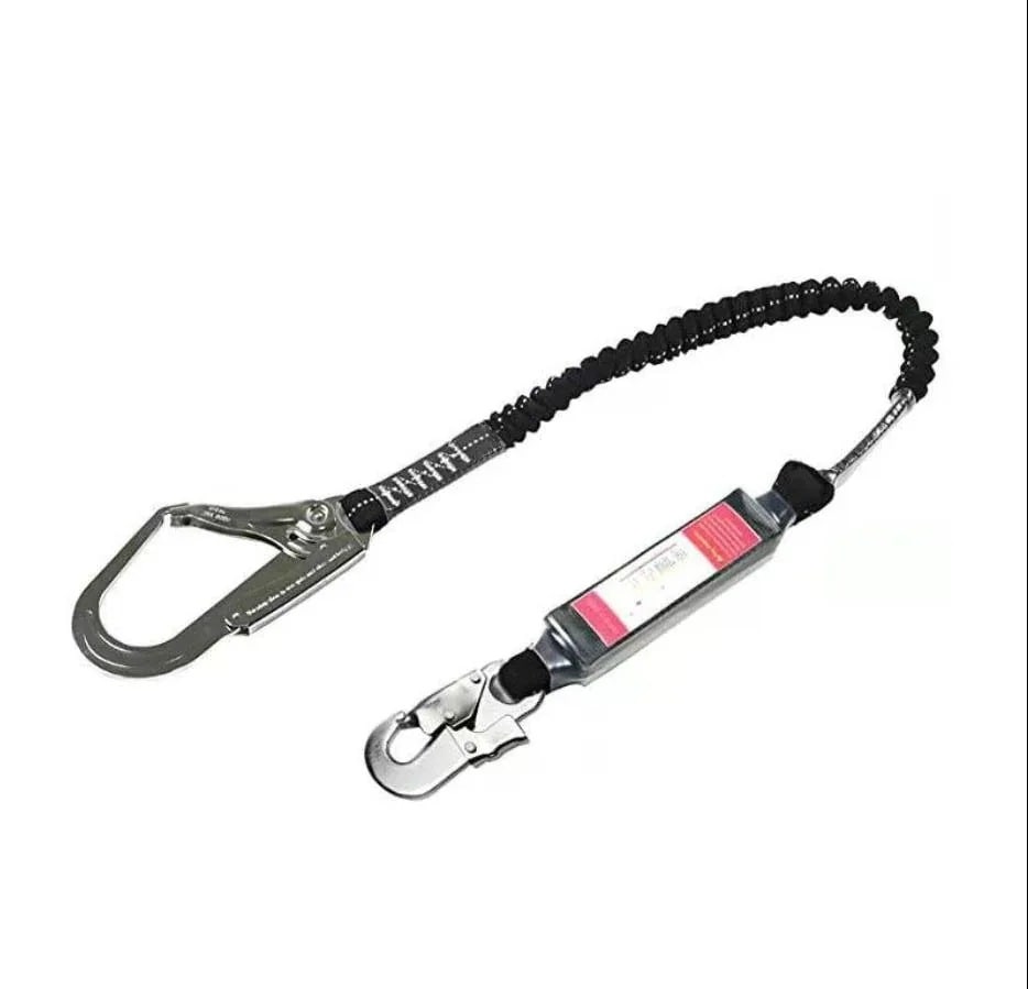 新規格 胴ベルト型用ランヤード 墜落制止用器具 安全帯 墜落制止用器具 胴ベルト型 新規格適合 フルハーネス用 ランヤード一丁掛け伸縮式蛇腹ロープ 伸縮式ランヤード ランヤード 1丁掛け 新規格96