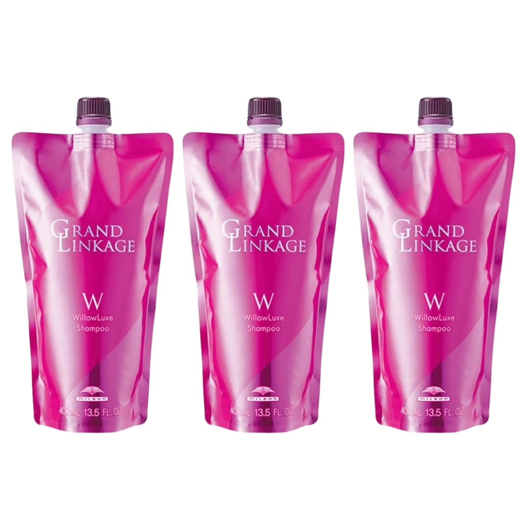 【まとめ買い】 3個ミルボン(MILBON) グランドリンケージ ウィローリュクス シャンプー 400mL 詰め替え