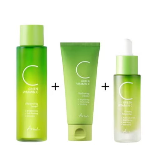 [韓國正品店][3点セット]グリーンビタミンC 化粧水150ml+クリーム100g+アンプル15ml