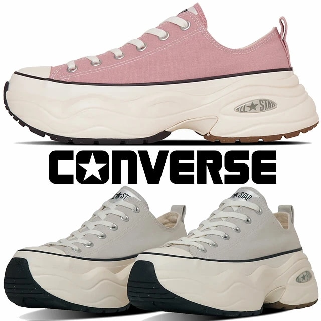 コンバース レディース 厚底 スニーカー オールスター（R） サージトレーナー OX ローカット カジュアルシューズ 31313910 ブラッシュピンク 31313911 ミストグレイ キャンバススニ