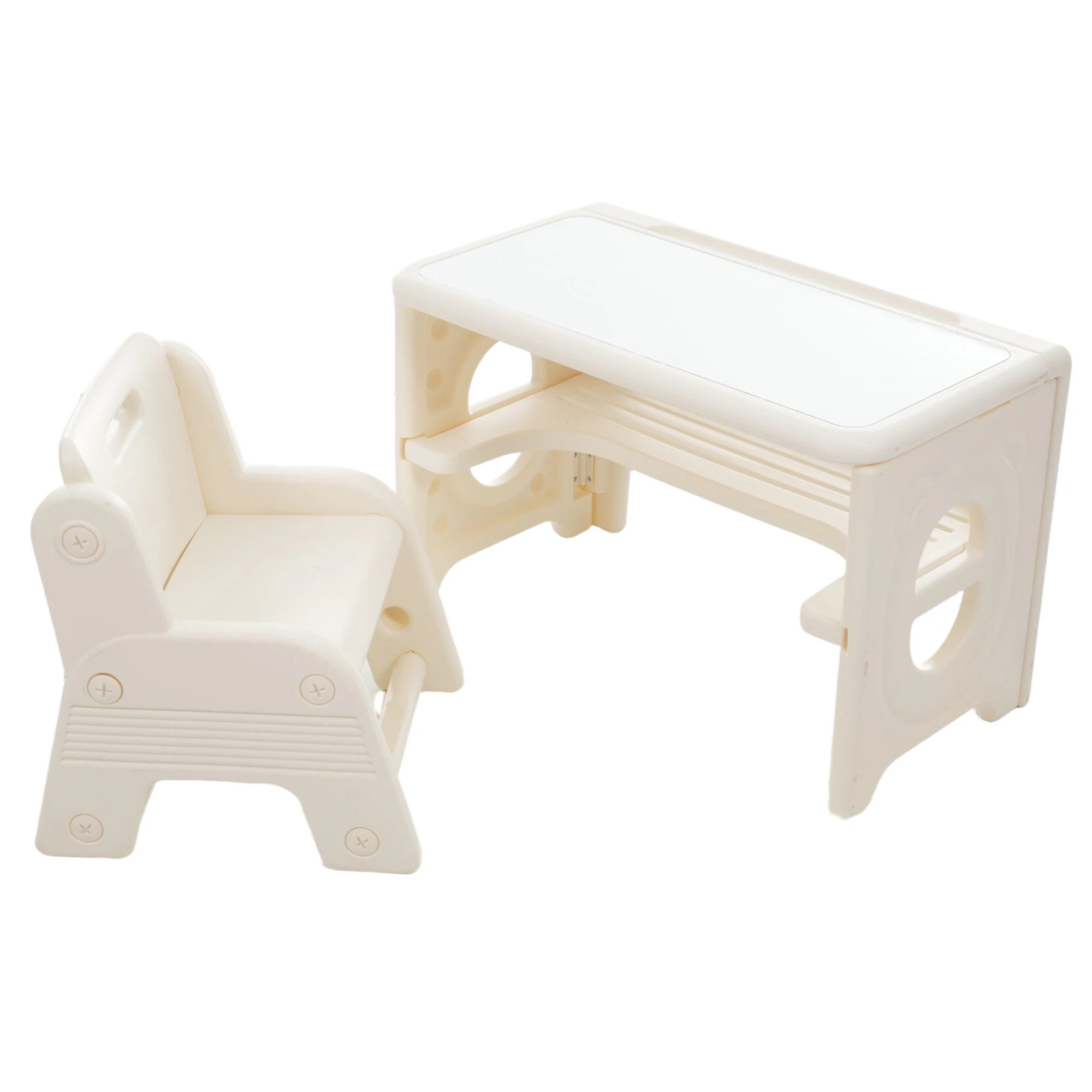 1809多機能チェア+デスクセット 学習机 収納 キッズチェア 折りたたみ ホワイトボード 組立簡単 赤ちゃん 子供　ギフト