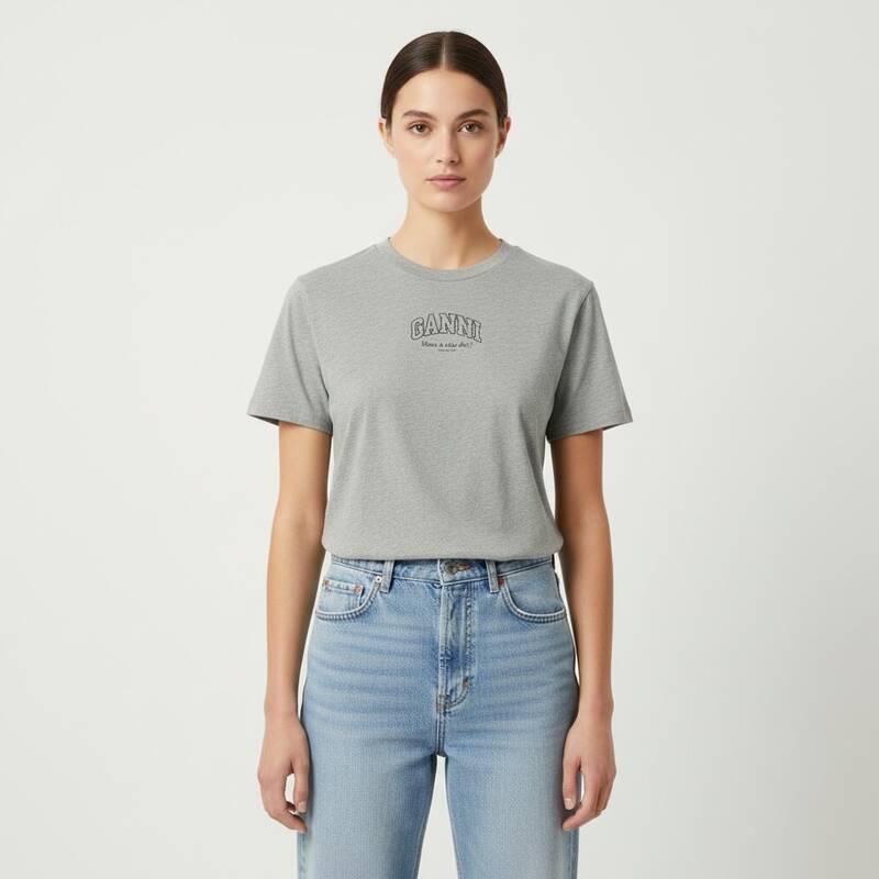 ガニ 26SS ベーシック コットンジャージー エッセンシャル 半袖 レディースTシャツ A1050057 920