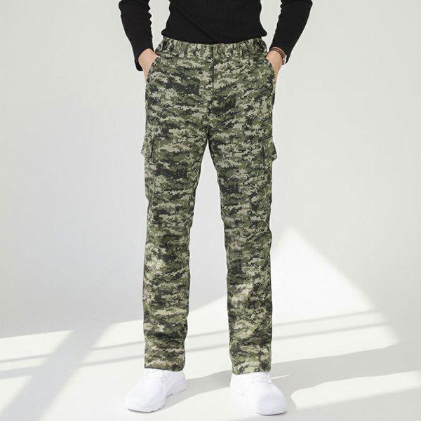 男性防寒防風防水冬作業着キルティング綿パッド入りパンツ HA1912起毛ミリタリーカーゴ