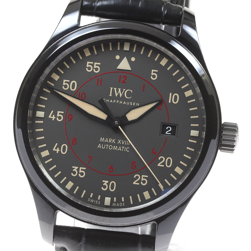 IWC SCHAFFHAUSEN IW324702 パイロットウォッチ マークXVIII トップガン ミラマー デイト 自動巻き メンズ _821059【中古】