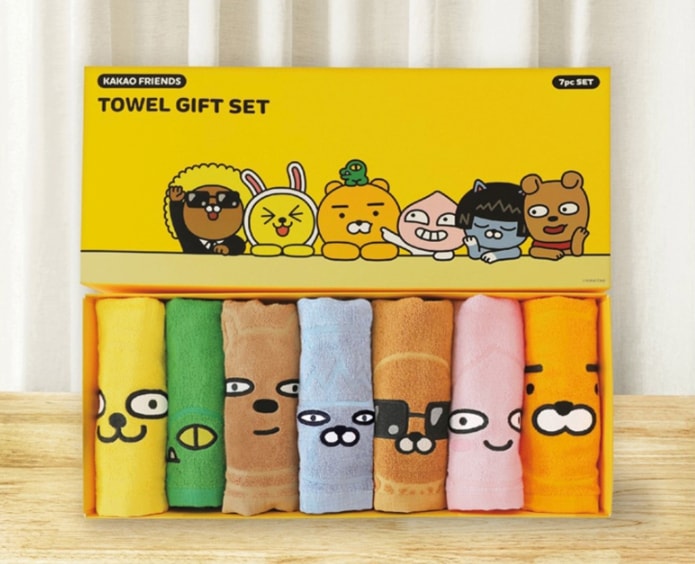 子供 幼児タオル プレゼントセット バンブータオル 30番手 180g 7Pセット/ カカオフレンズ